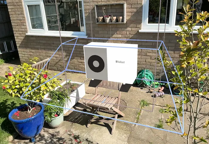 Heat Geek design consultation showing AR heat pump placement